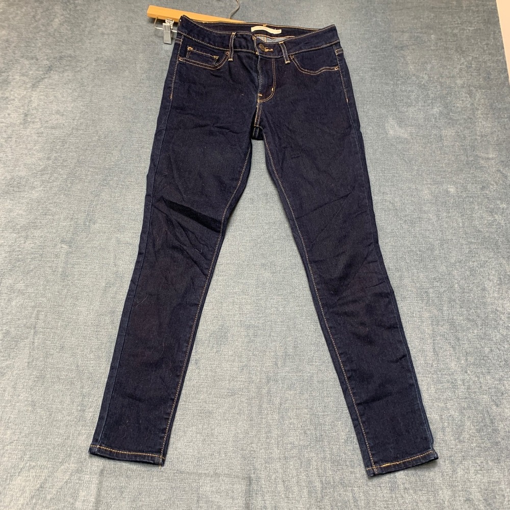 Levi's 711 Jeans Womens 26 Blue Denim Dark Wash Regular Fit Skinny Leg 5 Pocket